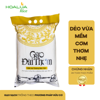 GẠO ĐÀI THƠM HOA LÚA TƠI XỐP, MỀM CƠM, THƠM NHẸ (Túi 5kg)