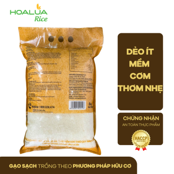 GẠO HOA LÚA GIA ĐÌNH DẺO VỪA, TƠI CƠM, THƠM NHẸ (Túi 5Kg)