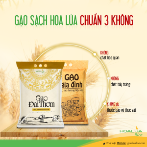 GẠO SẠCH HOA LÚA - CHUẨN 3 KHÔNG