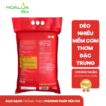 GẠO ST25 HOA LÚA DẺO NHIỀU, MỀM CƠM, THƠM LÁ DỨA (Túi 5Kg)