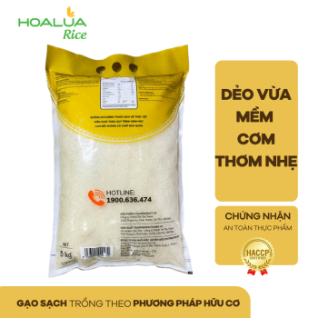 GẠO SỮA THƯỢNG HẠNG HOA LÚA, VỊ NGỌT SỮA, DẺO MỀM (Túi 5Kg)