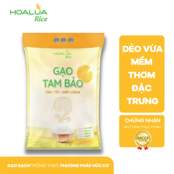 GẠO TAM BẢO DẺO VỪA, MỀM CƠM, THƠM ĐẶC TRƯNG (Túi 5kg)