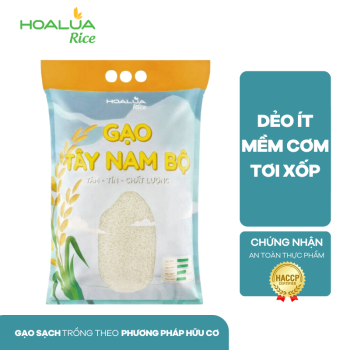GẠO TÂY NAM BỘ HOA LÚA DẺO ÍT, MỀM CƠM, TƠI XỐP (Túi 5kg)
